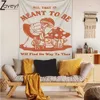 Tapisseries Cartoon Dancing Frog Mushroom Tapestry Print Ta fler ChanceSdance Fler danser Letter Wall Cloth 70'S80's Disco Hippie