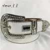 Punk Western Rhinestones Diamond Belts Leather Studded Bing Belt Cinturones Para Mujer Y2K Cowboy Cinto de Strass for Men Women 240122