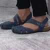 Sandalias 2024 verano mujeres ortopédicas punta abierta vintage antideslizante cuero transpirable casual plataforma femenina zapatos retro
