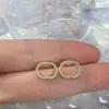 Dames Gouden Oorknopjes Ontwerper Sieraden Hoepels Zilveren Oorbellen Voor Heren Oor Duble Letter Oorbel Studs Luxe Hoepels Mode Liefde Oorbellen G Bijoux Met Doos