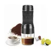 Kahve Yapıcılar Taşınabilir Kahve Makinesi Espresso Maker Manuel El Pres Kapsül Zemin Kahve Bira Dış Mekan Seyahat için Taşınabilir YQ240122