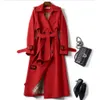 Luxury Fashion Designer Brand Women's Trench Coats Windbreaker England Long Trench 2024 Spring Coat