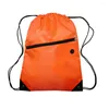 Shopping Bags Sell Custom Made Polyester Drawstring Backpack Bag With Front Zipper Pocket And Headphone Hole