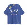 Mens Designer Gu T-Shirt Vintage Retro Washed Shirt Luxury Brand T Shirts Womens Short Sleeve T shirt Summer Causal Tees Hip Hop Tops Shorts Clothes Various Colors G-51