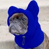 Dog Apparel Hat Winter Pet Solid Color Hats Outdoor Warm Adjustable Drawstring Soft Headgear Casual Pullover Accessories