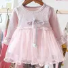 Mädchen Kleider Baby Mädchen Kleidung Dot Langarm Kleid für Mädchen Kleidung Kinder Kleidung Vestido Infantil Nette Geburtstag Kostüm