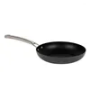 Pannor hårt anodiserad 12 -tums nonstick yngel Pan Black Drop Delivery Home Garden Kök matsal köksredskap dho0t