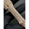 Pingente de cruz da moda banhado a ouro 9k Vvs clareza diamante real com certificado Gra hip hop pingente de cruz de ouro rosa