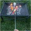 Bbq Tools Accessories Cam Campfire Marshmallow Dog Telesco Roasting Fork Sticks Skewers Forks Stainless Steel Random Color Drop De Dhazf