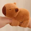 Capybara Peluche Jouet Kawaii Animaux En Peluche Fluffy Capybara Avec Fraise Tortue Slap Bracelet porte-clés Cadeau D'anniversaire 240118