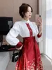 Kjolar röda häst ansikte kjol bröllopskläder för kvinnor kinesisk nationell stil elegant hög midja vårmönster jupe