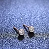 Örhängen Rose Gold 3mm Moissanite Silver 925 Studörhängen Trendiga engagemang Bröllopskvinnor örhänge gåva