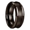 Bandes 8mm en gros noir bleu gunmetal carbure de tungstène anneau blanc pour incrustation livraison directe bande de mariage métal 4mm canal concave