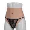 Costume Accessories Cosplay Silicone Short Triangle Panties with Fake for Transgender Shemale Drag Queen Sissy Party Artificial Vagina
