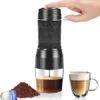 Coffee Makers Espresso Coffee Maker Hand Press Capsule Ground Coffee Brewer Portable Coffee Machine Fit Coffee Capsule and Coffee Powder YQ240122