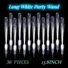 36Pcs 14inch Upgrade Long Wedding Sparklers White Fiber Optic Wand 3 Mode LED Light Up Stick Glow Party Supply Favor 240122