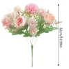 Dekorativa blommor Peony Stems 7-stjälkar Faux Flower Vintage Buquets Artificial For Wedding Home Decoration Bride Bouquet