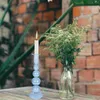 Ljusstakare ljusstake utsökta retro dekor bubbla glas ljusstakar dekorativa hemtillbehör bröllop parti romantisk prydnad