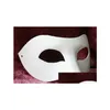 Masques de fête Blanc Demi Masque Halloween Papier Blanc Zorro DIY Hip-Hop Cadeaux de Noël peints à la main 50pcs / lot Drop Livraison Accueil G Dhxhv