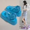 Sandals Thick-soled Thong Women 2024 Summer Fairy Candy Non-slip Fashion All-match Casual Beach Shoes Femme Zapatos