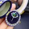 Bagues de cluster Vintage Black Opal Ring Rose Gold CZ Engagement en argent sterling 925 Mariage Bridal Art Déco Anniversaire