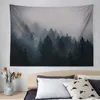 Tapisseries Nordique Paysage Naturel Soleil Forêt Montagne Tapisserie Psychédélique Fleur Plante Esthétique Chambre Décoration Tenture Murale TissuL240123