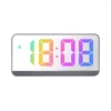 Horloges de table Dernière horloge numérique LED Alarme Chambre Bureau électronique avec affichage de la température Luminosité réglable 12/24 heures