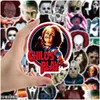 Car Stickers 50Pcs/Lot Horror Movie Killer Role Skateboard Lage Laptop Waterproof Pvc Scrapbooking Halloween Iti Sticker Decals Drop Dh4Hn