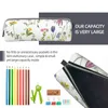 Cosmetic Bags Botanical Colorful Countryside Fowers Watercolor Cases Fun Pen Girls Boys Big Capacity Students School Pencil Box