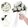 Dekorativa blommor 2 datorer Brudbuketter Bridal Fake Wedding Anniversary