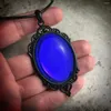 Collier ras du cou gothique Venom Cameo Vampire pour femmes et hommes, bijoux de sorcière païenne, accessoires Vintage étoile sang violet, chaîne en corde démon