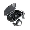 Écouteurs à oreille ouverte, écouteurs de sport sans fil Bluetooth 5.3 avec étui de chargement à affichage numérique, 40 heures de lecture, véritables écouteurs avec crochets d'oreille pour la course, l'entraînement
