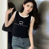 Yaz Kadınları Yüksek Bel İnce İçinde T-Shirt Kadın Kanalı Grafik Baskı Elastik Kısa Kısaclık Alt Gömlek Desteği Özel Kırpılmış Tank Top
