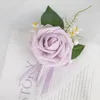 Decorative Flowers Lovely Rose Corsage Boutonniere Artificial Flower For Elegant Functions