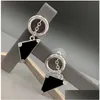 Bracelet, boucles d'oreilles Collier Chic Triangle Lettre Collier Designer Gland Chaîne Boucles D'oreilles Femmes Hip Hop Triangles Boucles D'oreilles avec Stam Dhl4Q