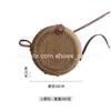 Vine Woven Påsar Crossbody Mini Basket Vintage Art Leather Strap Buckle Bag Drop Delivery DHSWA