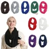 Bandanas moda amigo presente babador xale pescoço mais quente lenço infinito cachecóis escondido zip bolso círculo loop