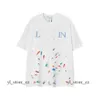 2023 Designer-Luxus-Lanvin-klassisches handbemaltes Graffiti-gesprenkeltes Kurzarm-T-Shirt für Männer und Frauen, trendig, locker, bequem, Modetrend, Marke Lanvin 8523