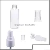 Outils de nettoyage de voiture 24 paquets de bouteilles de pulvérisation transparentes en plastique de 2 oz rechargeables pulvérisateur à brume fine de 60 ml pour les huiles essentielles livraison directe de voyage A Dhgd3