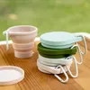 SHIMOYAMA 4 pièces tasses pliantes rétractables tasse pliable télescopique Portable 150 ml tasse à café en Silicone de voyage en plein air