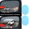 Nouveau 4 pièces Film Anti-buée souple Film de protection pour rétroviseur de voiture fenêtre transparente étanche à la pluie rétroviseur de protection Anti-éblouissement Film transparent