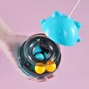 Tuggar hoopet 4Colors Interactive Cat Toy IQ Treat Ball Smarter Pet Toys Food Ball Food Dispenser för katter som spelar träningsbollar