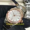 고급 여성 자동 기계식 시계 5 세대 별자리 시리즈 29mm 18k 골드 정밀 강철 라운드 캘린더 창 다이아몬드 시간 스케일.