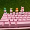 Klavyeler Klavyeler Anime Kawaii Mekanik Klavye Kapakları İçin Klavyeler Kiraz MX Tek Kişiselleştirilmiş Özel Key Kavya Oyunu Pembe DIY ESC PBT Anahtar Kapağı 1PC YQ240123