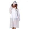 Imperméables Adulte Longue Carte Style EVA Imperméable Imperméable Manteau De Pluie Hommes Femmes Voyage À Capuchon Faisceau Port Poncho En Plein Air