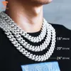 Collection de bijoux à la mode, collier en épine Hip Hop pour hommes, argent 925, chaîne à maillons cubains en Moissanite