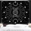 Tapisseries Blanc Noir Soleil Lune Mandala Phase Tenture Murale Tapisserie Clair De Lune Tapisseries Noires Boho Chambre Décoration Murale Décoration Murale