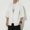 Pulls pour hommes Été Hommes Cardigan Mince Vêtements d'extérieur Chinoiserie Traditionnelle Coton Lin Chemise Respirant Lâche Casual Rétro Mâle Pardessus