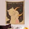 Tapisseries Kawaii Comics Dream Cat Card Tapisserie Mignon Mur Décoratif Art Couverture Rideaux Suspendus à La Maison Chambre Salon DecorL240123