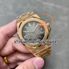 Super Edition ZF 16202 Orologio automatico da uomo per il 50° anniversario con quadrante strutturato grigio, bracciale in oro massiccio in acciaio inossidabile color oro rosa e 39